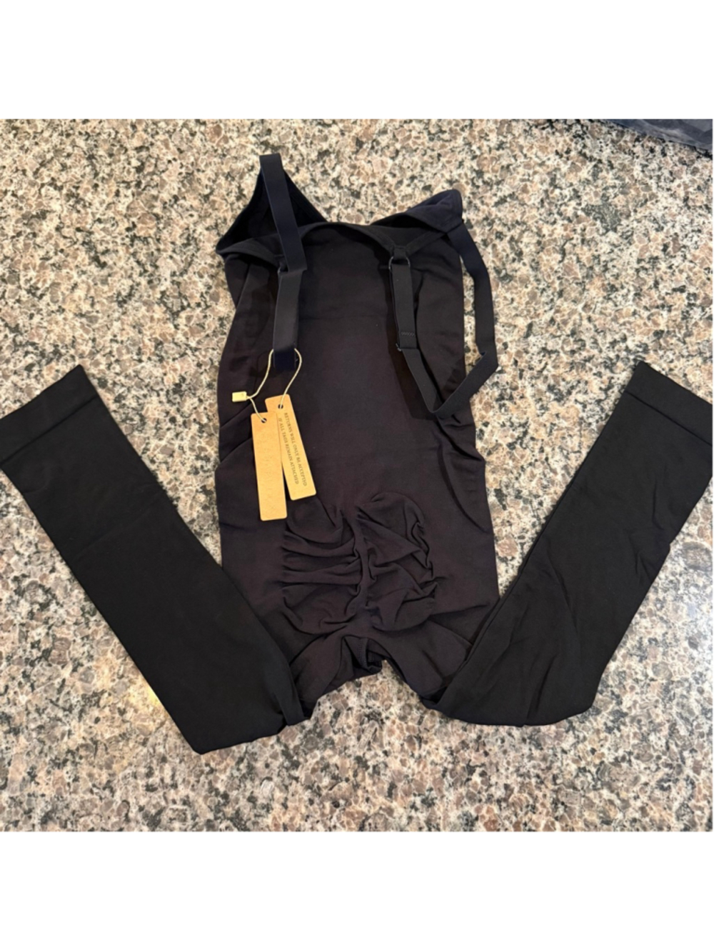 Women's SHAPELLX Black Shapewear Bodysuit S